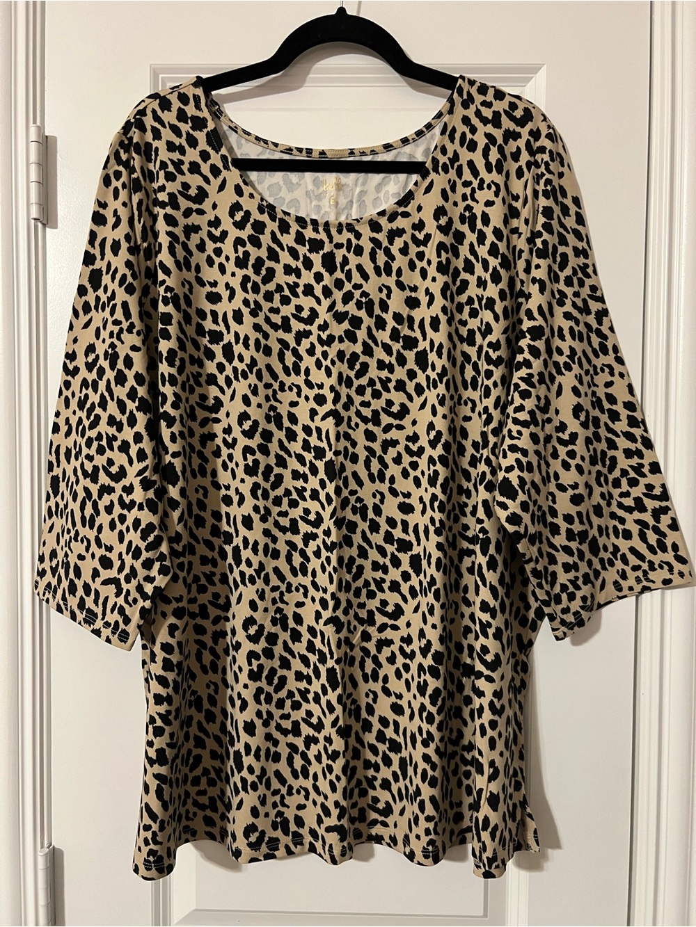 Beige Leopard Print Top